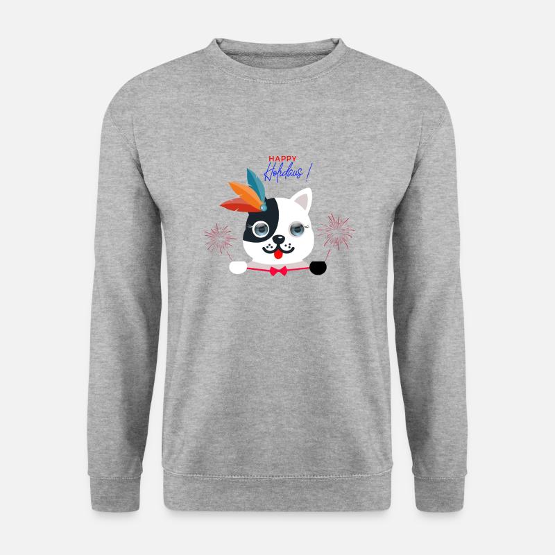 Greetings from a blue-eyed cat. - Unisex Sweatshirt - salt & pepper