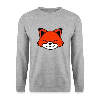 Fox Red Fox Wild Animal Clever Forest Inhabitants - Unisex Sweatshirt - salt & pepper - Front - Alina (178cm) & Michal (187cm)
