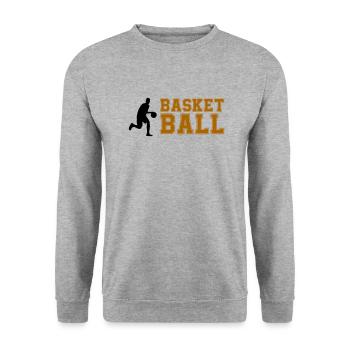 basketball - Unisex Pullover - Weißgrau meliert - Vorne - Alina (178cm) & Michal (187cm)