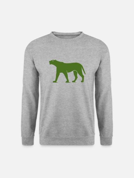 panther animal - Unisex Pullover - Weißgrau meliert