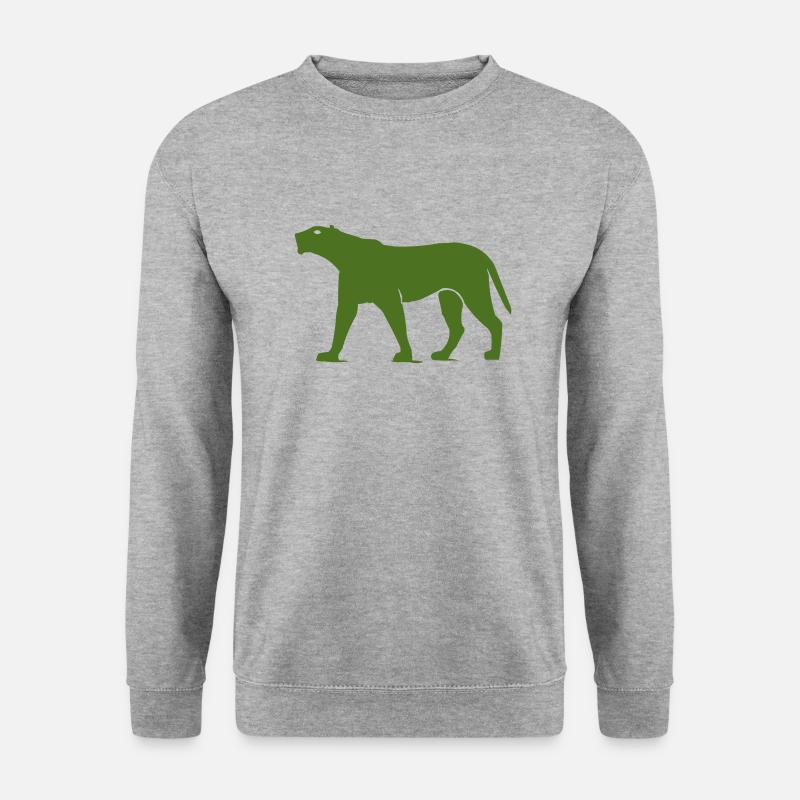 panther animal - Unisex Pullover - Weißgrau meliert