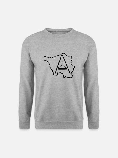 Saarland-Schwenker - Unisex Pullover - Weißgrau meliert
