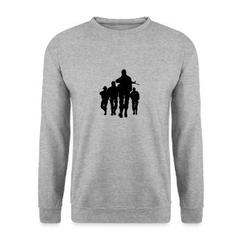 elite - Unisex Pullover - Weißgrau meliert - Vorne - Alina (178cm) & Michal (187cm)