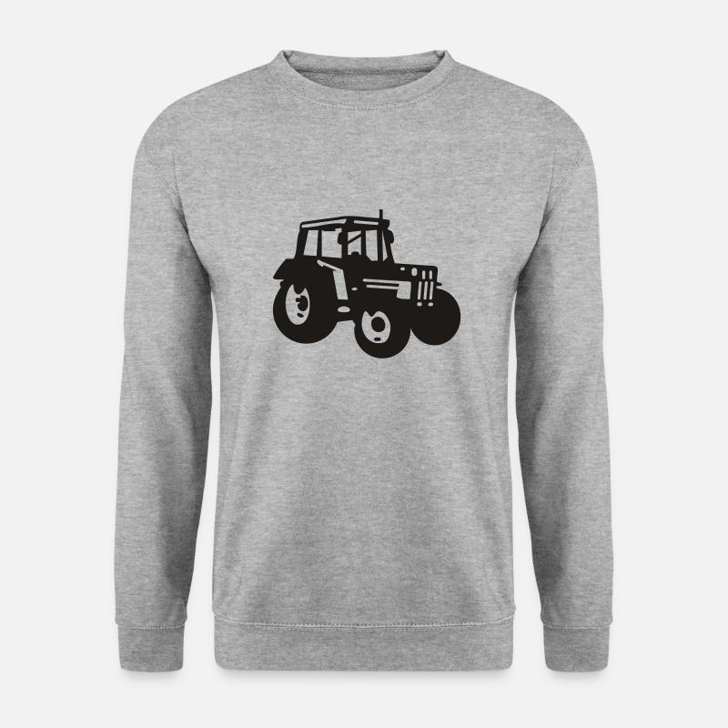 Traktor / Trekker - Unisex Pullover - Weißgrau meliert