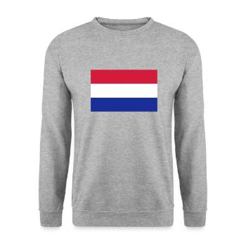Niederlande - Unisex Pullover - Weißgrau meliert - Vorne - Alina (178cm) & Michal (187cm)