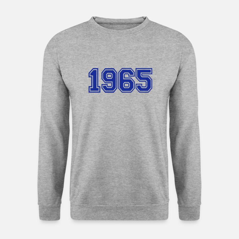 1965 - Unisex Pullover - Weißgrau meliert