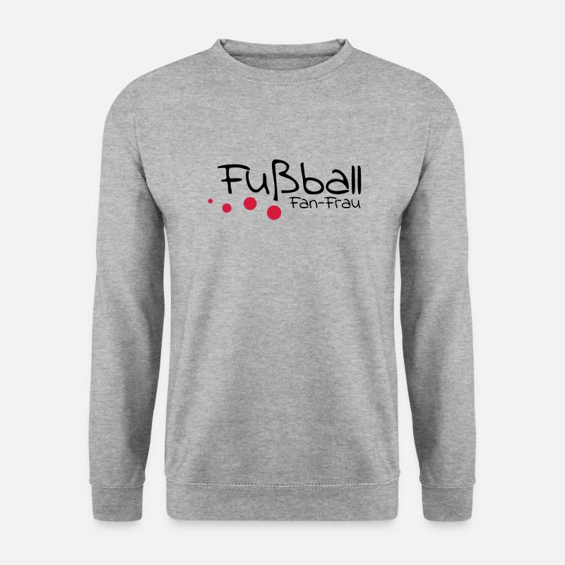 fußball - Unisex Pullover - Weißgrau meliert