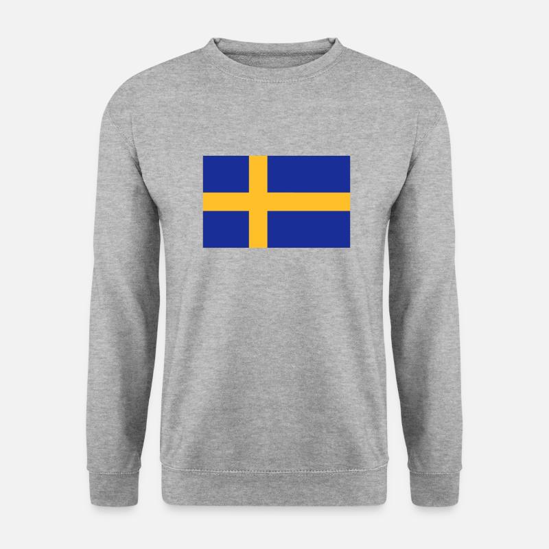 Schweden Flagge - Unisex Pullover - Weißgrau meliert