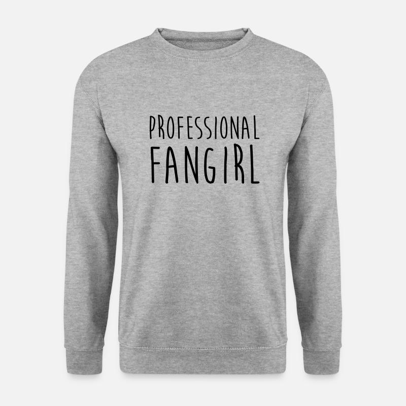Professional Fangirl - Unisex Pullover - Weißgrau meliert