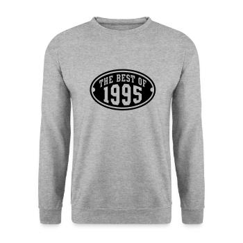 THE BEST OF 1995 - Birthday Geburtstag Design - Unisex Sweatshirt - salt & pepper - Front - Alina (178cm) & Michal (187cm)