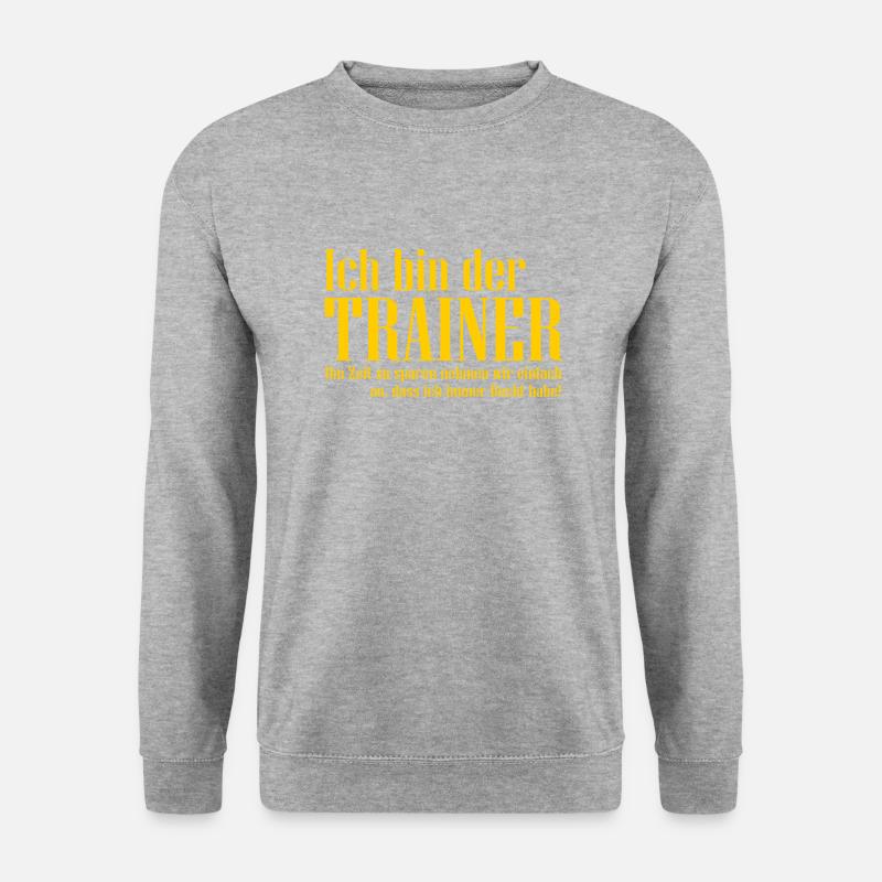 Trainer - Unisex Pullover - Weißgrau meliert