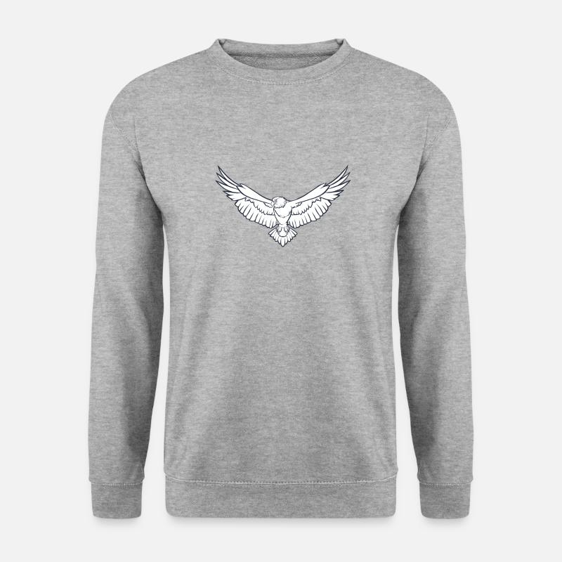 Adler - Unisex Pullover - Weißgrau meliert