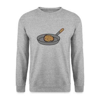 pommes de terre frites - Sweat-shirt Unisexe - gris chiné - Devant - Alina (178cm) & Michal (187cm)