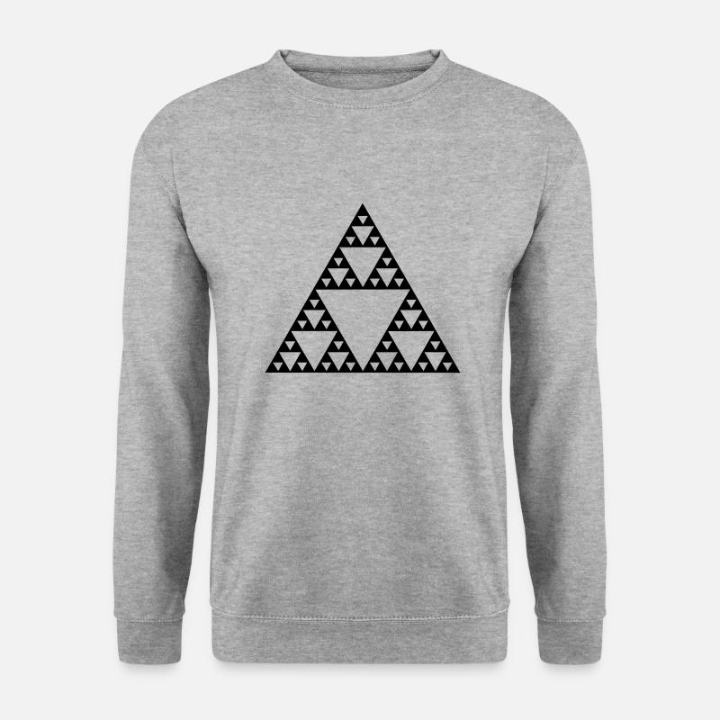 Sierpinski triangle, fractal, geometry,mathematics - Unisex Sweatshirt - salt & pepper