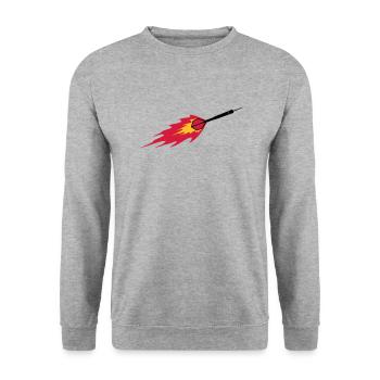 Dart Fire - Sweat-shirt Unisexe - gris chiné - Devant - Alina (178cm) & Michal (187cm)