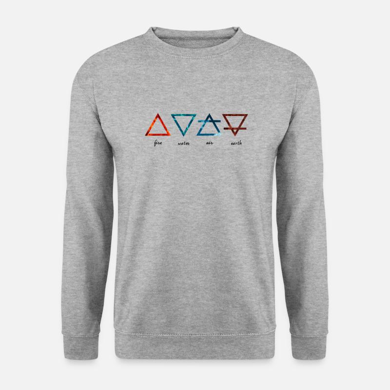 Alchemistische Elemente - Unisex Pullover - Weißgrau meliert