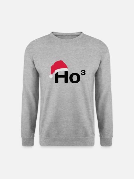 Ho Ho Ho - Unisex Pullover - Weißgrau meliert