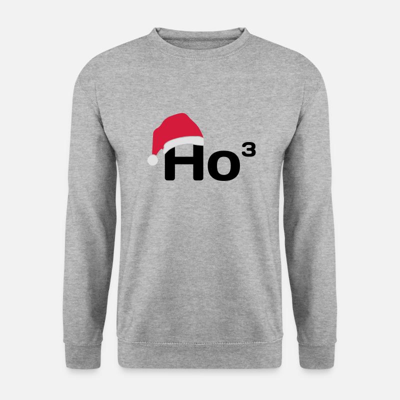 Ho Ho Ho - Unisex Pullover - Weißgrau meliert