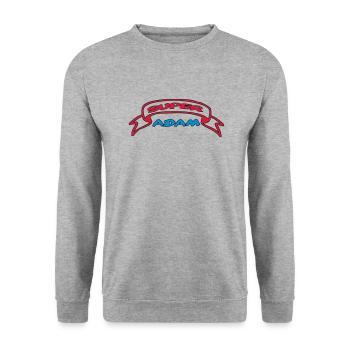 SUPER ADAM - Unisex Sweatshirt - salt & pepper - Front - Alina (178cm) & Michal (187cm)
