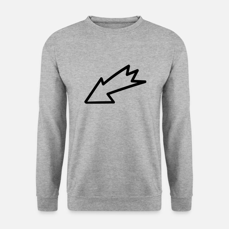 Pfeil - Pfeil - Unisex Pullover - Weißgrau meliert