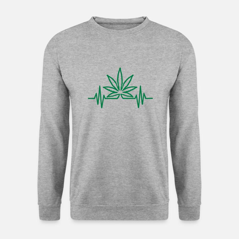 Marihuana - Unisex Pullover - Weißgrau meliert
