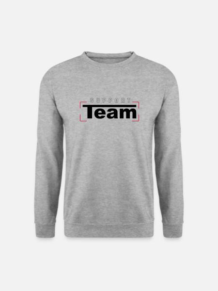 Support Team - Unisex Pullover - Weißgrau meliert