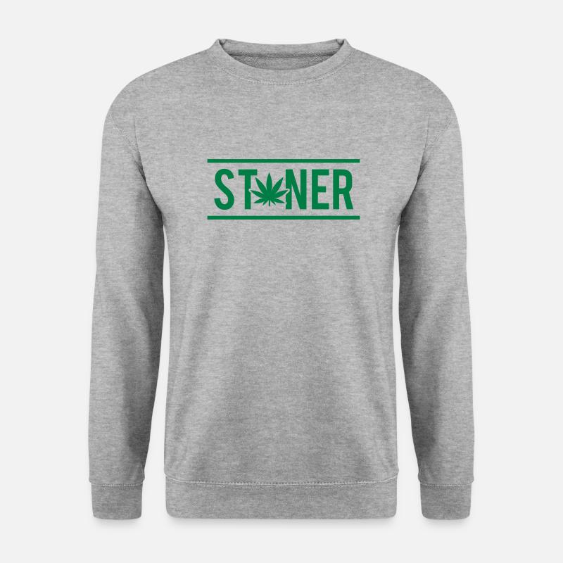 stoner_high_1_f1 - Unisex Pullover - Weißgrau meliert