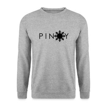 Pinoy philippin fierté - Sweat-shirt Unisexe - gris chiné - Devant - Alina (178cm) & Michal (187cm)