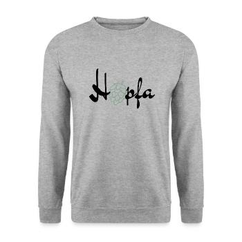 Hopfa - Unisex Pullover - Weißgrau meliert - Vorne - Alina (178cm) & Michal (187cm)