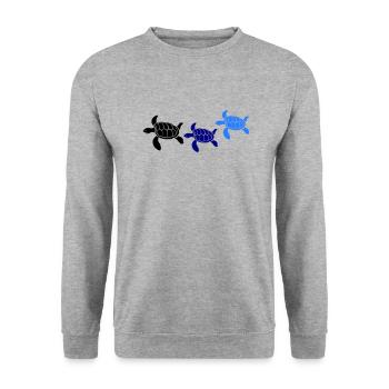 tortoises - Unisex Sweatshirt - salt & pepper - Front - Alina (178cm) & Michal (187cm)