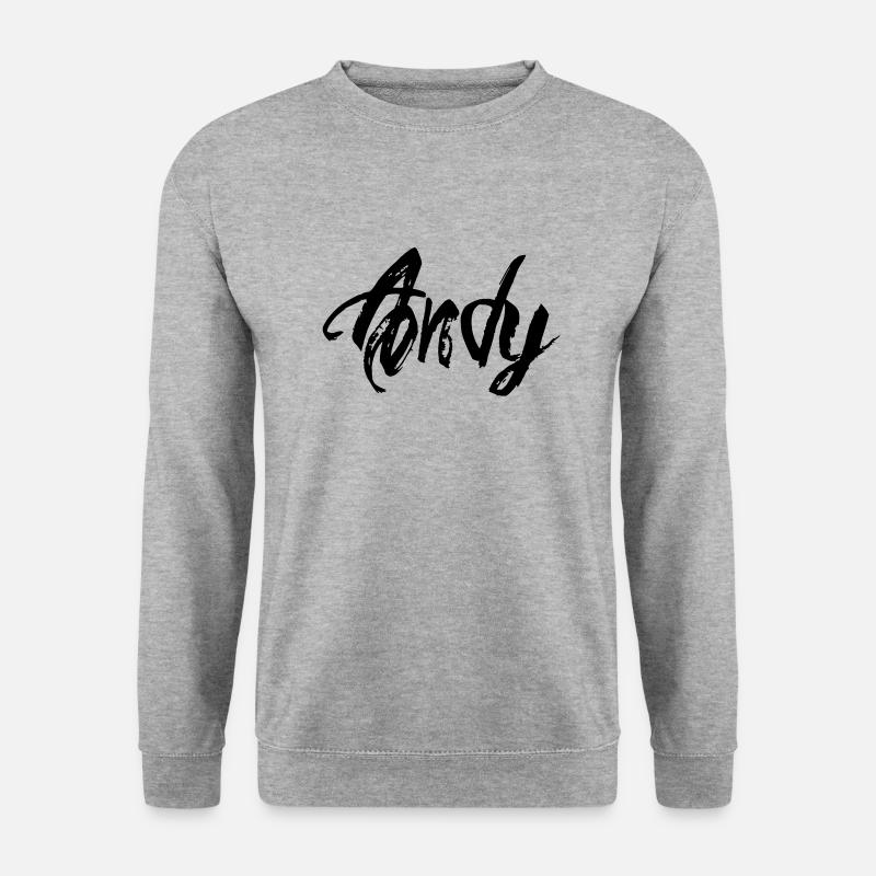 andy - Unisex Pullover - Weißgrau meliert