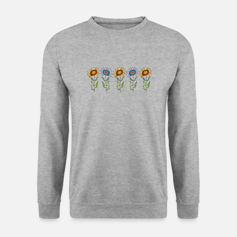 Fleur - Sweat-shirt Unisexe - gris chiné