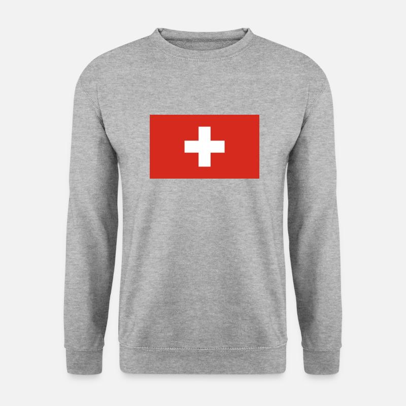 Schweiz (Schweiz) - Unisex Pullover - Weißgrau meliert