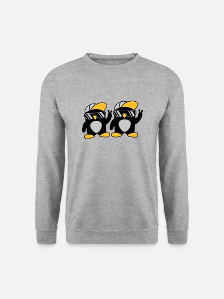 2 friends cool penguins - Unisex Sweatshirt - salt & pepper
