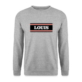 LOUIS - Sweat-shirt Unisexe - gris chiné - Devant - Alina (178cm) & Michal (187cm)