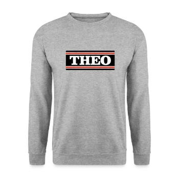 THEO - Sweat-shirt Unisexe - gris chiné - Devant - Alina (178cm) & Michal (187cm)