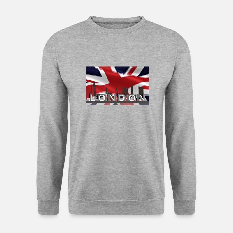 London - Unisex Pullover - Weißgrau meliert