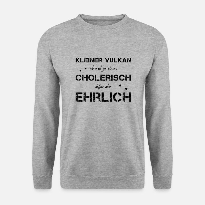 cholerisch ehrlich Choleriker - Unisex Pullover - Weißgrau meliert