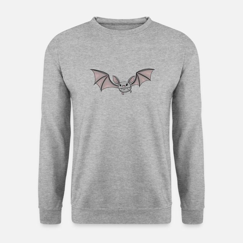 Fledermaus - Unisex Pullover - Weißgrau meliert