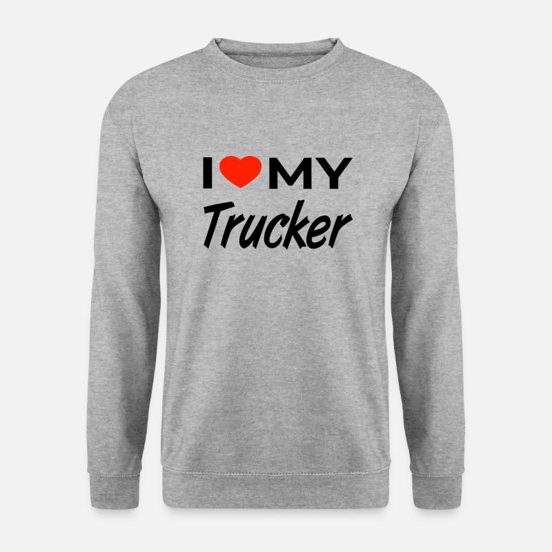 Trucker - Unisex Pullover - Weißgrau meliert