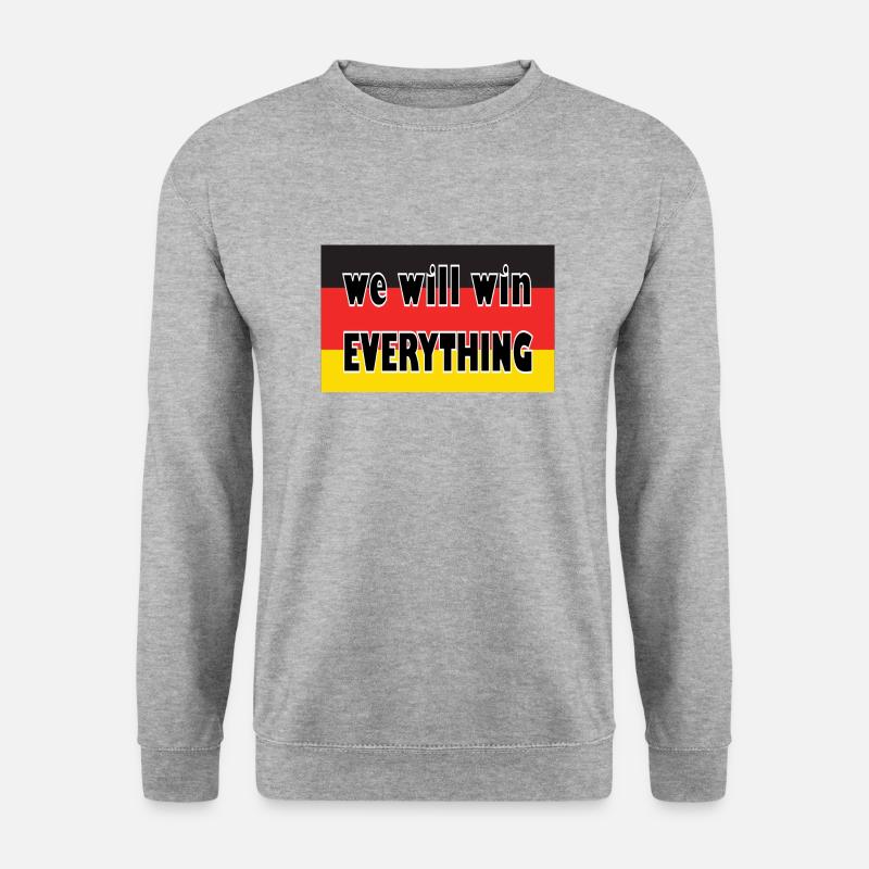 we will win everything - Unisex Pullover - Weißgrau meliert