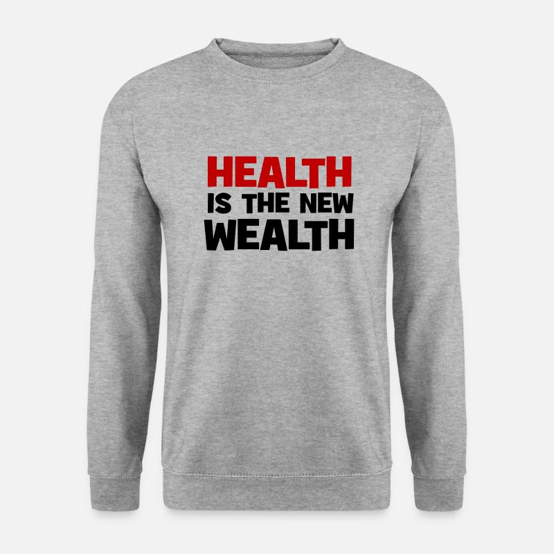 Gesundheit - Unisex Pullover - Weißgrau meliert