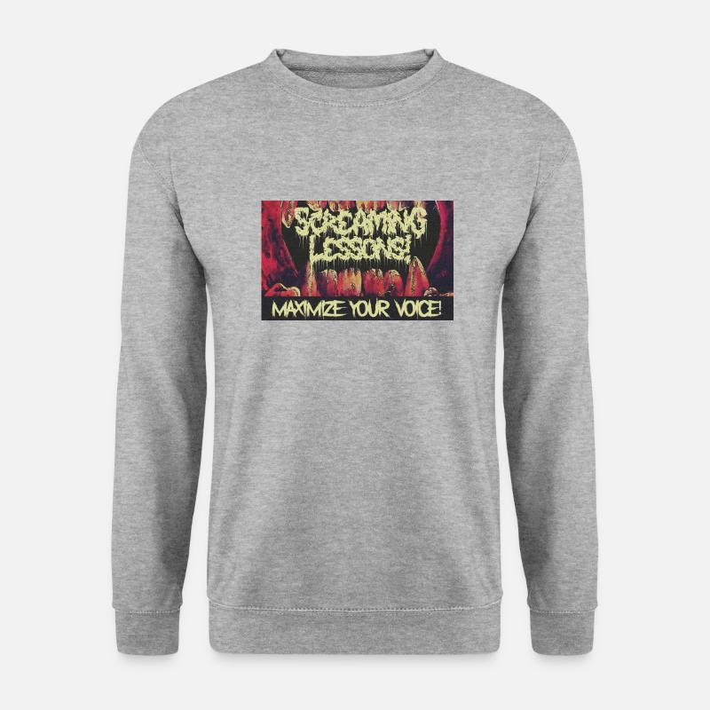 Screaming Lessons Death Metal - Unisex Pullover - Weißgrau meliert