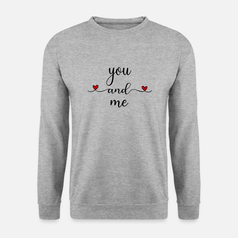 Du und ich - Unisex Pullover - Weißgrau meliert