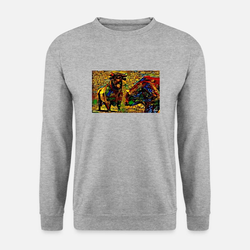 bulle & bär II - Unisex Pullover - Weißgrau meliert