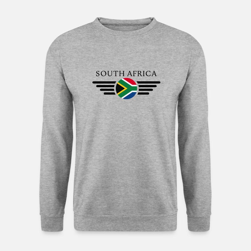 Südafrika - Unisex Pullover - Weißgrau meliert