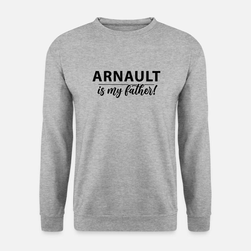 Arnault is my father! - Unisex Pullover - Weißgrau meliert