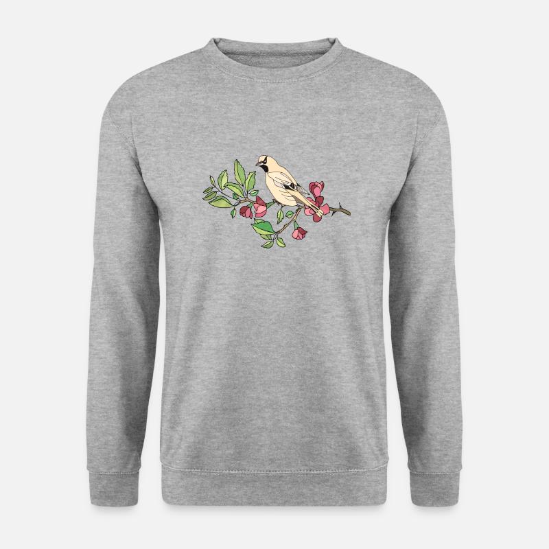 Vogel - Unisex Pullover - Weißgrau meliert