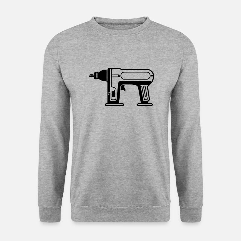 Bohrer - Unisex Pullover - Weißgrau meliert