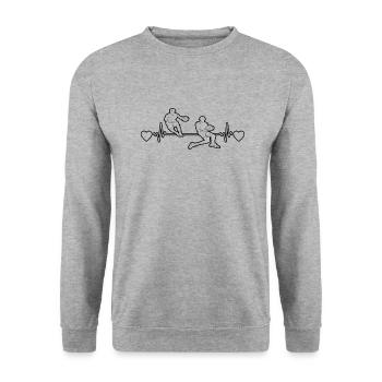 Équipe de basket-ball Joueur de basket-ball Basket-ball - Sweat-shirt Unisexe - gris chiné - Devant - Alina (178cm) & Michal (187cm)